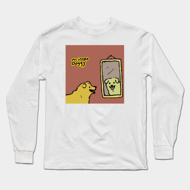 Mirror doggy Long Sleeve T-Shirt by robbadopolis